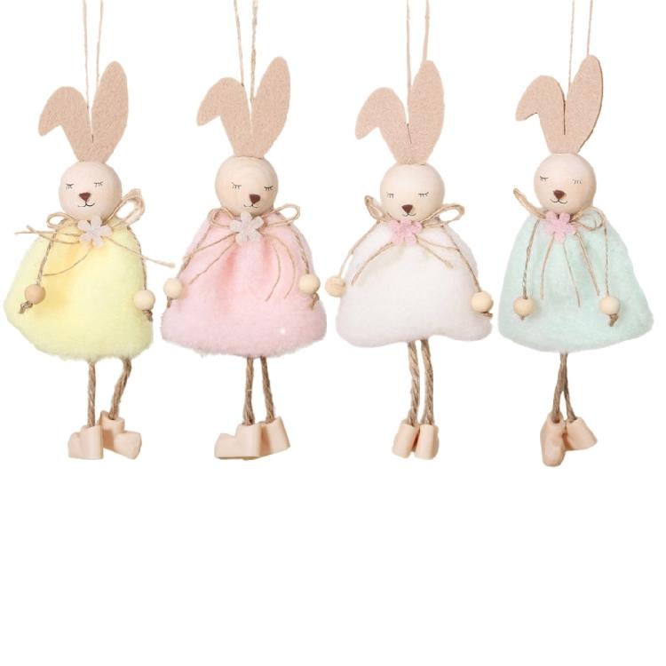 Handmade Plush Rabbits Hanging Ornament Party Centerpieces For Home Party Decoration Spring Fall Festival Celebration