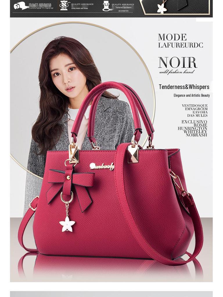 2025 Korean-Style Trendy Women's Bow Bag: Handbag, Shoulder & Crossbody Clutch for Autumn/Winter