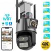 LS VISION EU Outdoor Wifi PTZ Camera 4K 8MP HD Dual-Lens Dual Screen Camera AI Auto Tracking Video Surveillance Police Light Alarm iCSee