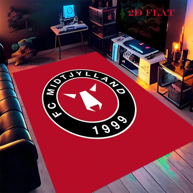 Ковер FC Midtjylland для гостиной, спальни, дома, украшение дивана, нескользящий коврик для игр детей