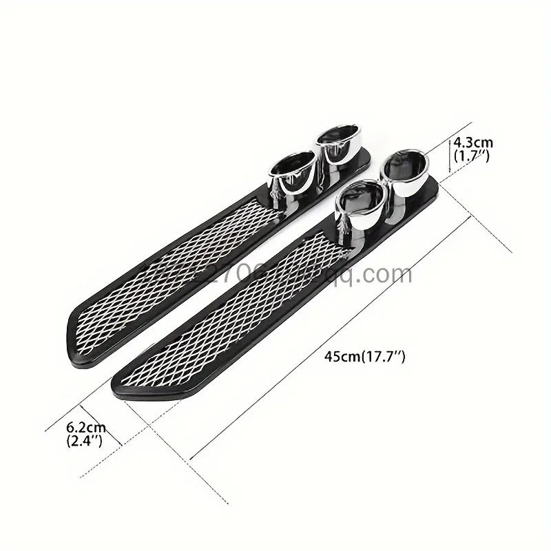 1 пара автомобильных пластиковых наклеек на двойную выхлопную трубу, аксессуары для стайлинга автомобиля, наконечник глушителя, внешний декор для грузовика