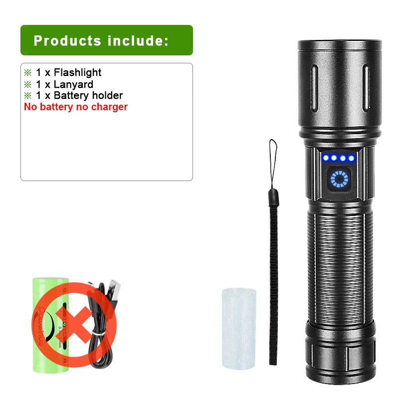 10000LM светодиодные фонари высокой мощности, перезаряжаемый сверхмощный фонарик, 3 режима, профессиональная уличная ручная лампа для кемпинга