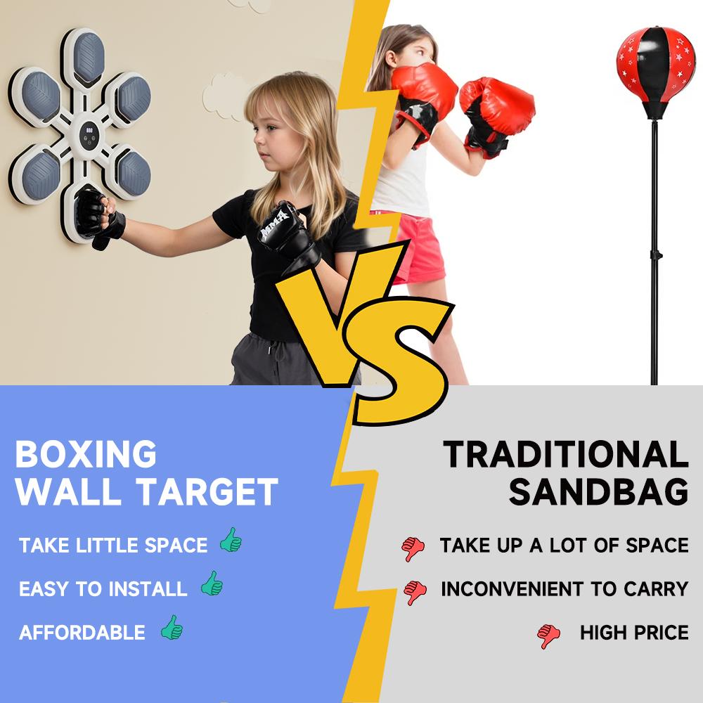 Music Boxing Machine Boxing Wall Mount Machine for Adults Teens Smart Bluetooth Punching Trainer with Gloves