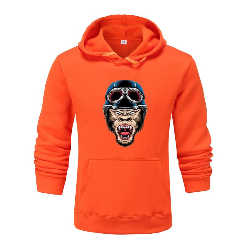 Autumn and Winter New Personalized Monkey Pattern Printing Clothing Men's Hoodie Couple Pullover Women Hoodie