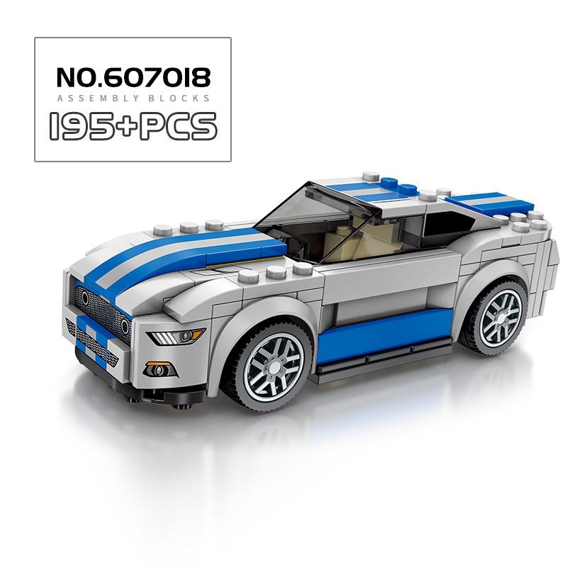 Speed City Гоночный автомобиль Спортивная модель Строительные блоки Кирпичики Классическое Ралли Спорт Супер Гонщики Большие Машины Рождественский подарок Игрушки