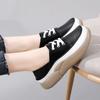 Женская обувь Корейские повседневные лоферы Черные кожаные туфли на толстой подошве с увеличением 35-41