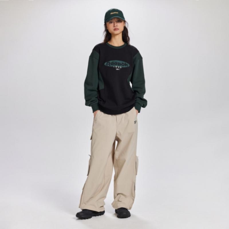 Reebok Свитшот в стиле колор-блок Heritage   Черный Зеленый Rets5fm42bk
