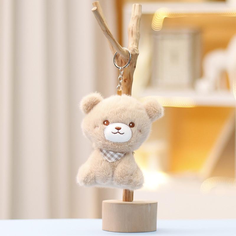 Rabbit Bear Duck Keychain Cute Cartoon Girl Backpack Hanging Plush Gift Doll