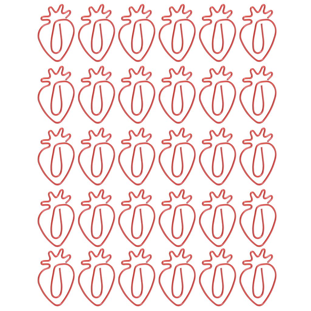 30 шт. скрепок мини милые клубничные закладки планировщик зажим булавка канцелярские принадлежности школьные подарки