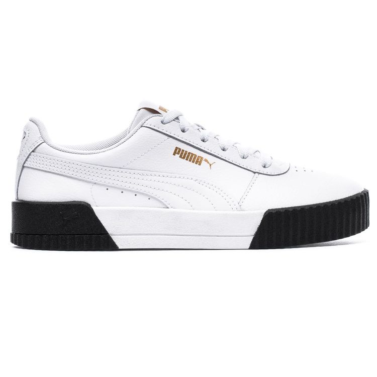 Puma Carina Leather White Black Women Sneakers 370325-15