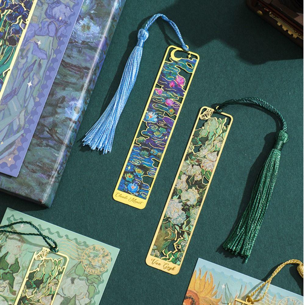 Student Gift Reading Book Clip Painting Pagination Mark Creative Metal Bookmark