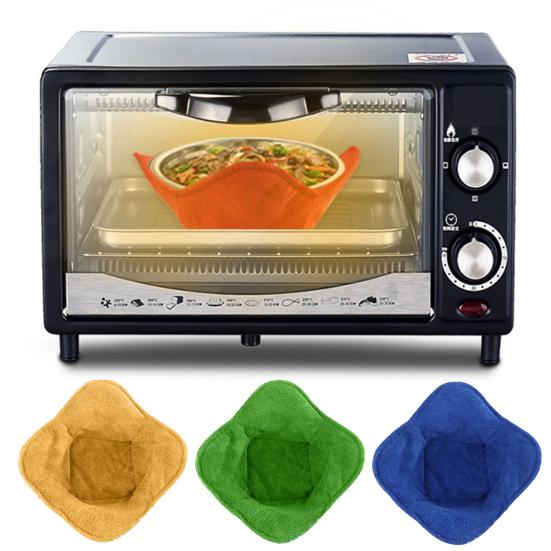 Heating Bowl Cover Microwave Safe Easy Handling Heat Resistant with Corner Edge Design Bowl Pot Holder