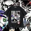 Убийца демонов: Kimetsu no Yaiba Косплей Аниме Футболка Т-футболка Нижнее белье Хлопок
