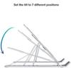TooQ TQLRS0035-AL - Support en Alliage d'aluminium pour Ordinateur Portable, Tablette, Mobile et Livre, Pliable, réglable sur 7
