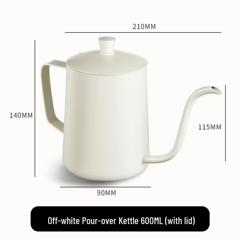 Чайник из нержавеющей стали 304 с гусиным носом и деревянной ручкой для заваривания кофе методом пуровер и использования на открытом воздухе