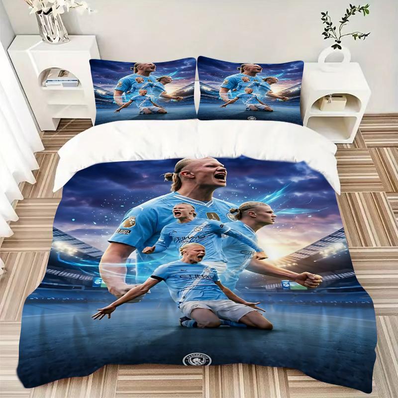 3Pcs Football Celebration Moment Bedding Sets For All Sizes New 3D Printed Bed Cover Comforter Duvet Cover Pillowcase Bedroom Decoration