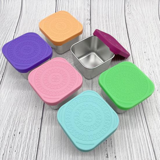 1 комплект, герметичный портативный контейнер для хранения продуктов из нержавеющей стали с силиконовой крышкой для офисных путешествий, 1 комплект