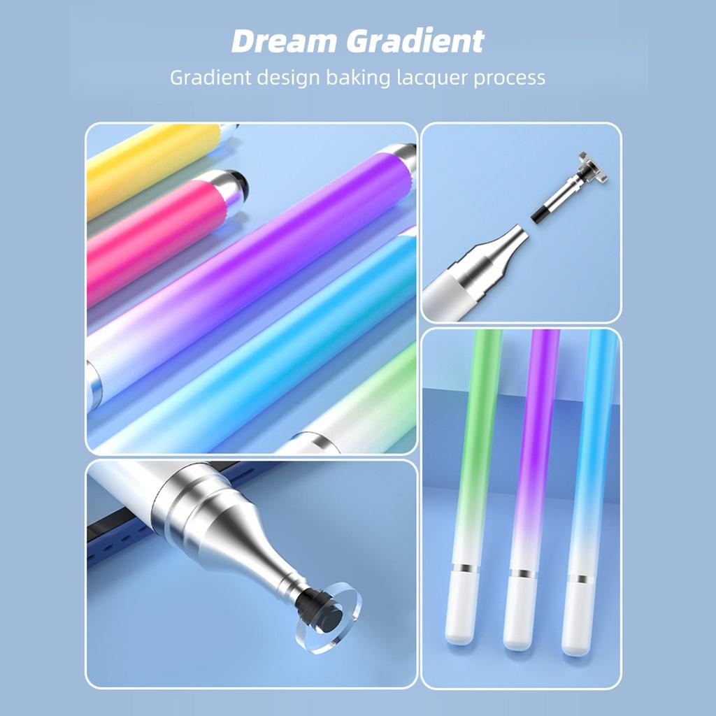 FONKEN 2 в 1 стилус Macaron градиентный емкостный сенсорный карандаш универсальный карандаш для рисования экрана для Android телефона планшета