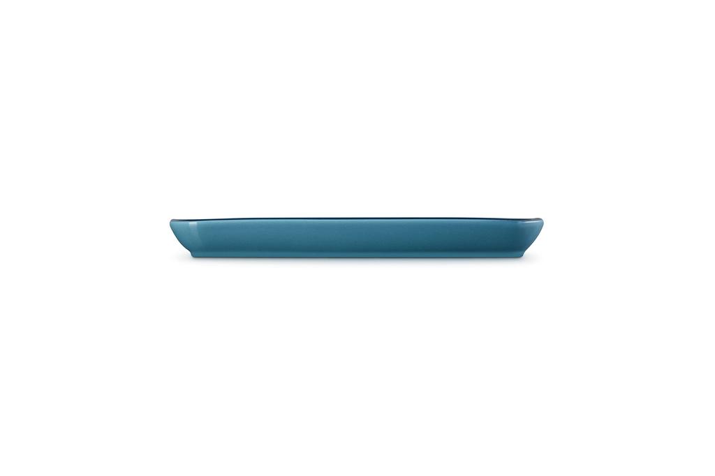 Le Creuset Léger Rectangular Plate, 25cm, Marine Blue, Heat-Resistant, Microwave-, Oven-, and Dishwasher-Safe, Ideal for Fish and Grilled Fish