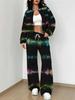 Smudging Autumn And Winter New European And American Women'S Clothing Retro Rhombus Printing Suit Women