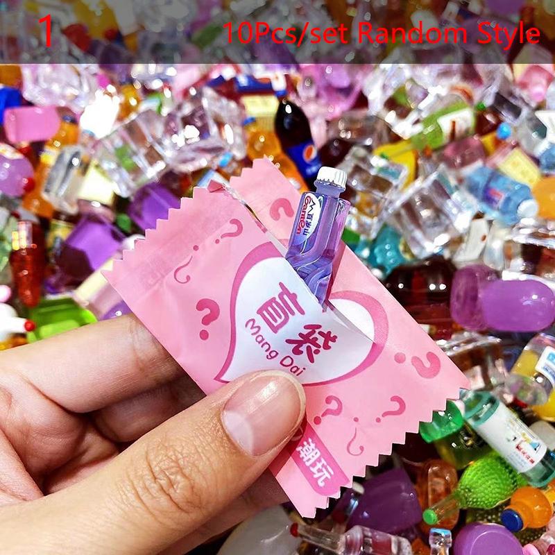 Mini Independent Packaging Blind Bag Style Random Kawaii Blind Box Surprise Cartoon Bottle Food Blind Bag Birthday Party Favors