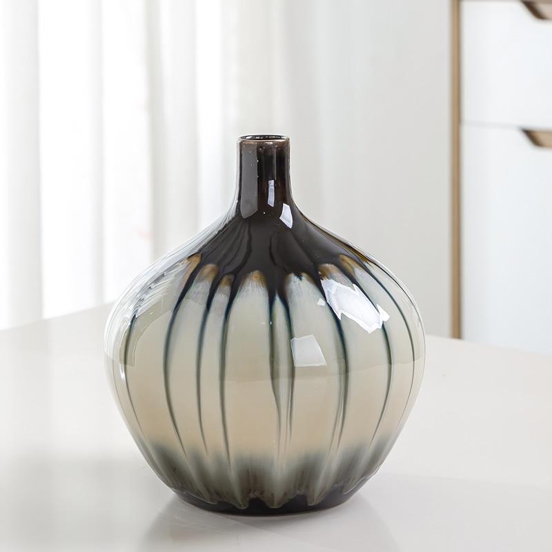 Ретро-ваза из керамики Jingdezhen для сухих цветов - Ручная работа, декор для гостиной или прихожей