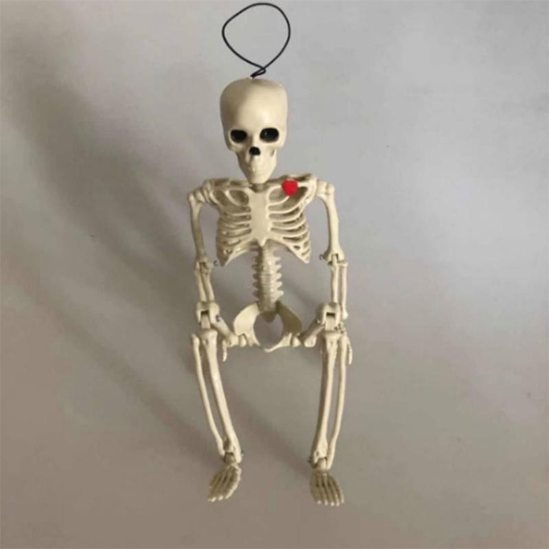 Realistic Full Body Human Bone Halloweens Props Flexible Joints Portable Plastic Indoor Outdoors Decoration