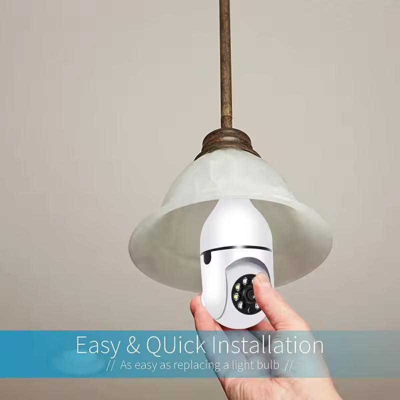 3MP E27 Bulb IP Camera 4G WiFi Indoor Security Cam - SmartLife APP AI Tracking Wireless Baby/Pet Monitor