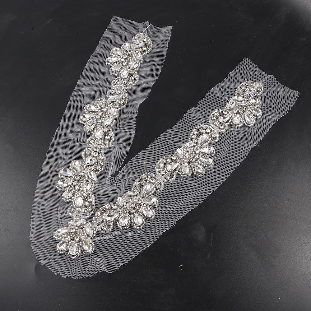 Rhinestone Lace Collar Beaded Crystal Neckline Exquisite Lace Neckline Apparel