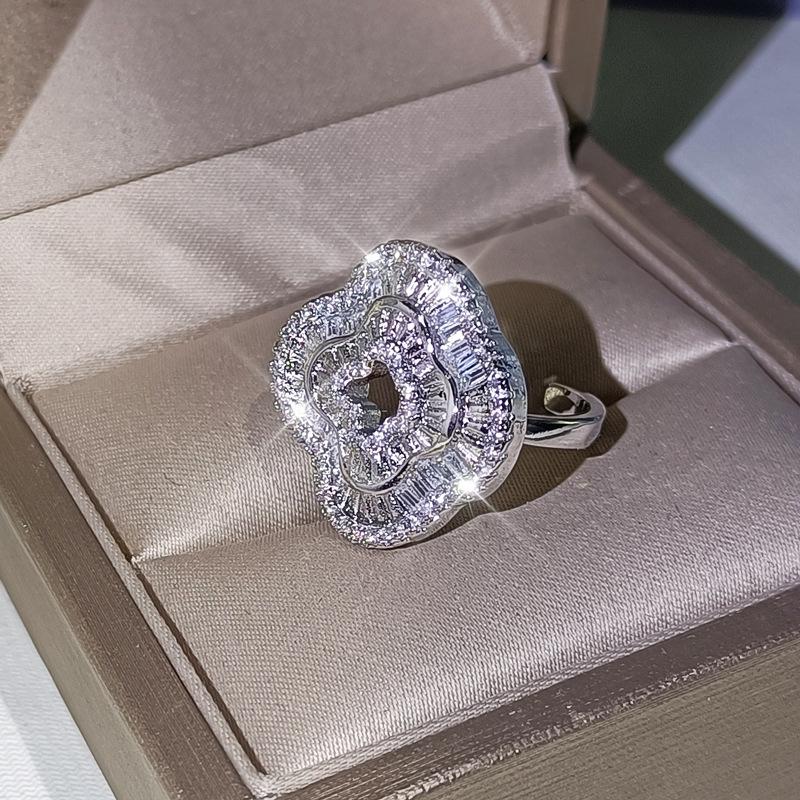 Квадратный набор украшений из 100% AAA циркония: кольцо, серьги, ожерелье. Женский свадебный, танцевальный, модный, сверкающий набор украшений в подарок для женщин