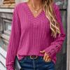 Soft Women's Knit V-Neck Pullover Sweater Top Casual Long Sleeve Shirts Winter