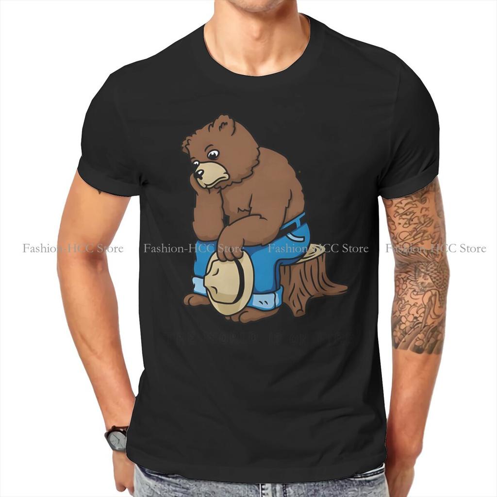Smokey The Bear The World Is On Fire T Shirt Vintage Grunge Teenager Summer Large Cotton Unisexs Clothes Harajuku Crewneck Tshirt