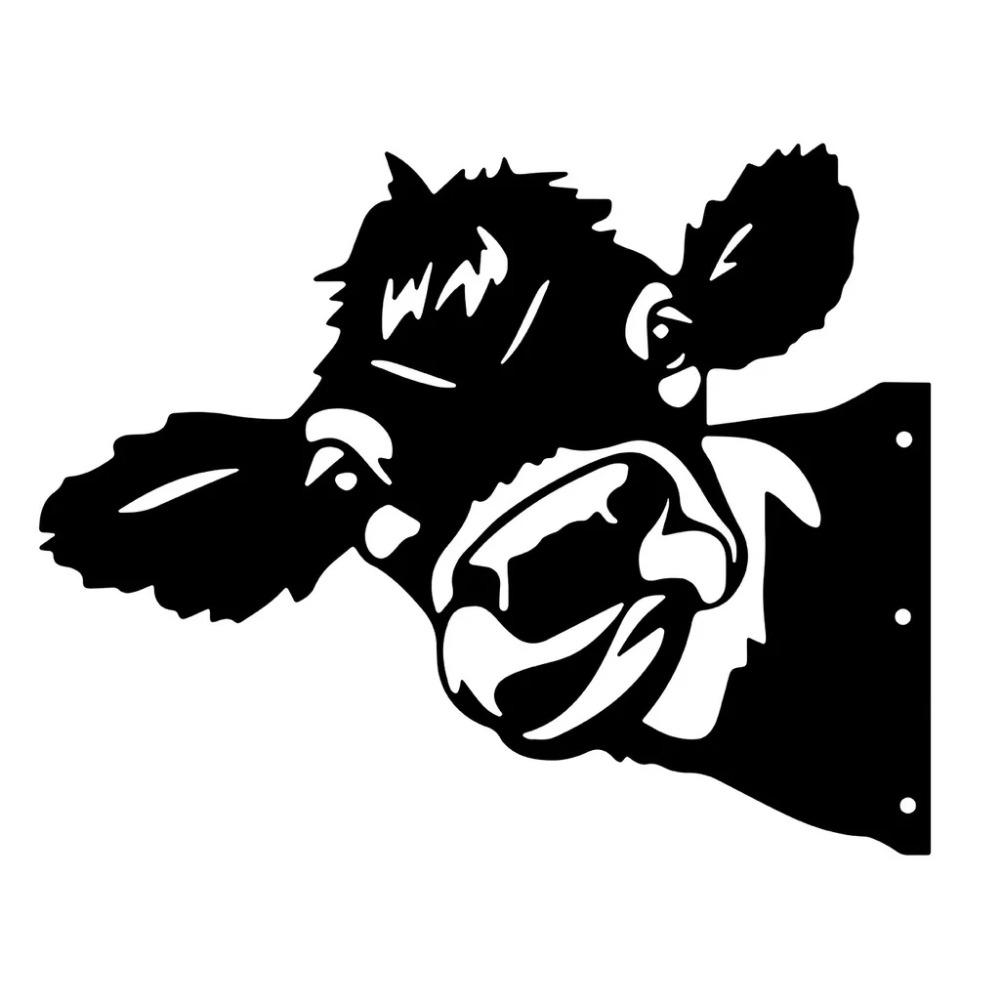 Добавьте очарования фермерского дома в свой сад с помощью железного силуэта в форме коровы — идеального украшения для садовых вечеринок и декора на открытом воздухе