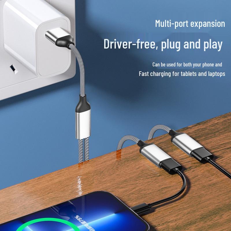 Портативный USB-хаб Type-C: Док-станция, Флеш-накопитель, Удлинитель для мыши, Разветвитель кабелей, Многопортовый расширитель.