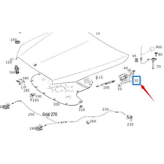 Петля капота для Mercedes-Benz E-Class W213 (2138800128, 2138800228)