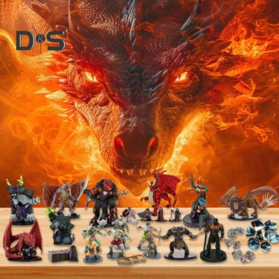 DND Адвент Календарь 2024 Случайные Многогранные Кубики Календарь обратного отсчета 24 Дня Рождественские Миниатюры DND Фигурки Набор для Детей И Взрослых