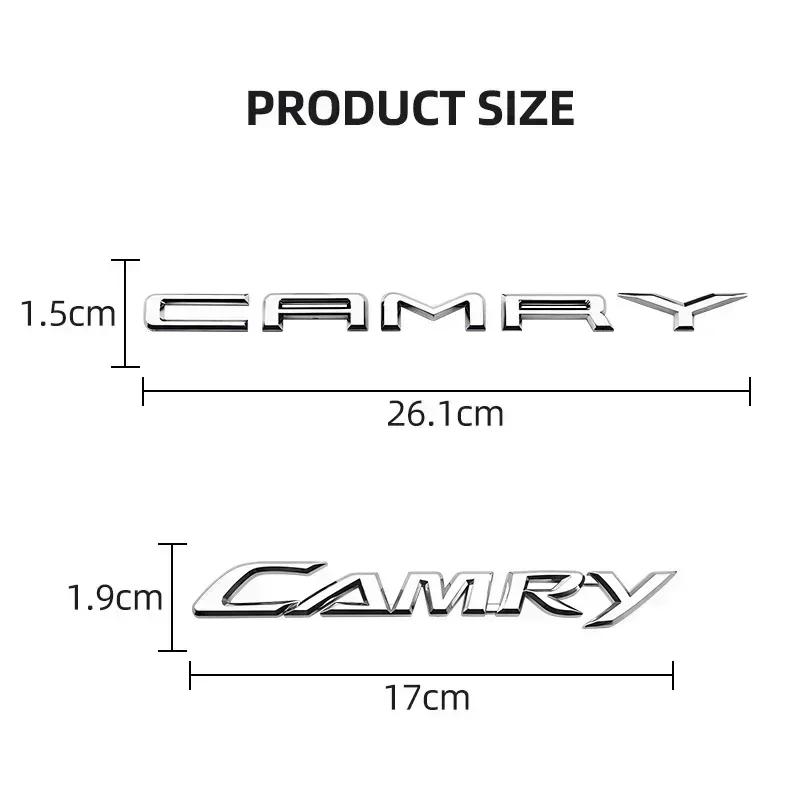 1pc 3D ABS High Quality Camry Sticker Car Letter Front Emblem Rear Tail Trunk Decals Badge Sticker Decal for Toyota Camry