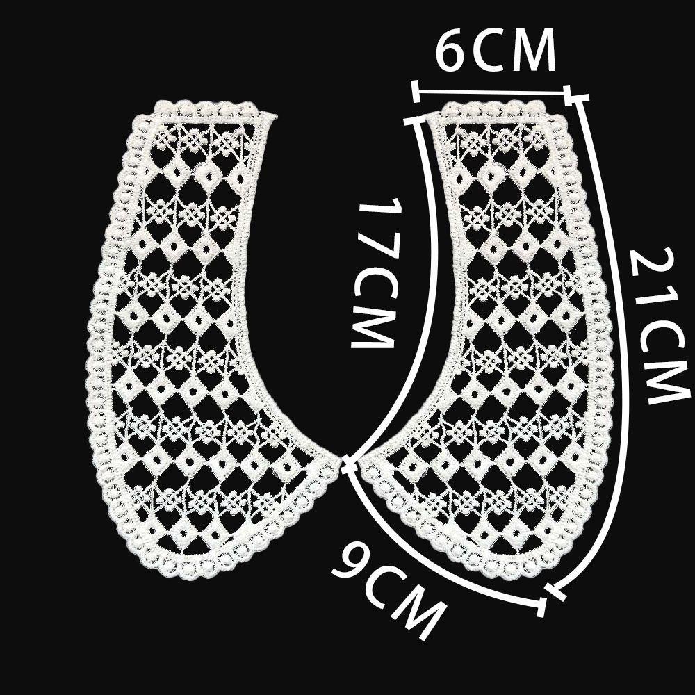 Black And White I Embroidery Hollow Milk Silk Water-Soluble Decoration With Clothing Collar Diy Sewing Lace Accessories