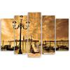 Five piece picture canvas print Venice Gondola Italy