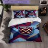 Футбольный комплект постельного белья West Ham United из 3 предметов Мягкий комплект с пододеяльником и наволочками Напечатанный комплект для декора спальни для дома