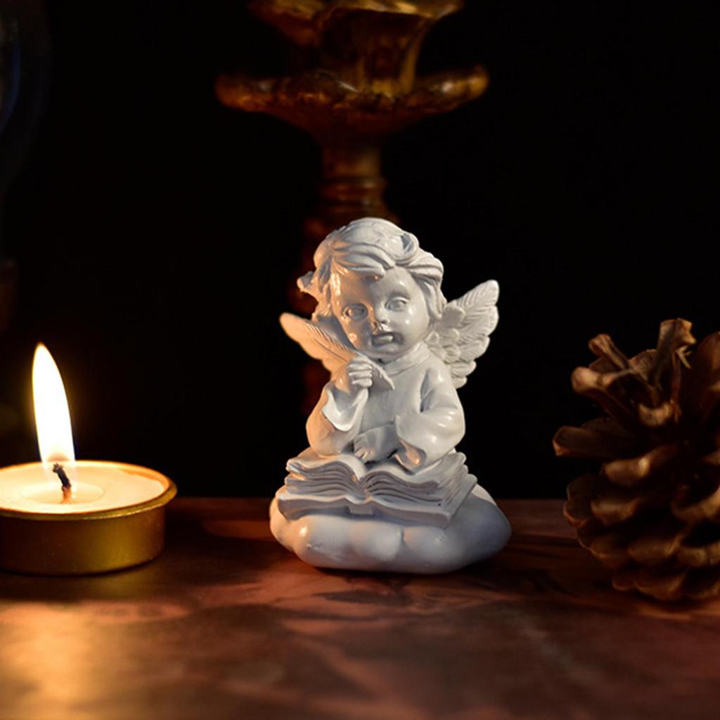 Resin  Angel Figurine Prayer Statue Desktop Ornaments Peaceful