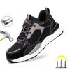 New Summer Breathable Men Safety Work Shoes Sneakers Anti Puncture Outdoor Indestructible Steel Toe Anti Smashing Male Footwear