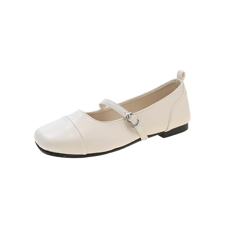 Туфли Мэри Джейн с квадратной головкой и мелким горлом, женские, весна-осень 2025 года, новые, ретро, с одним словом, на ремне, модные, универсальные, на плоской подошве, женские, одинарные