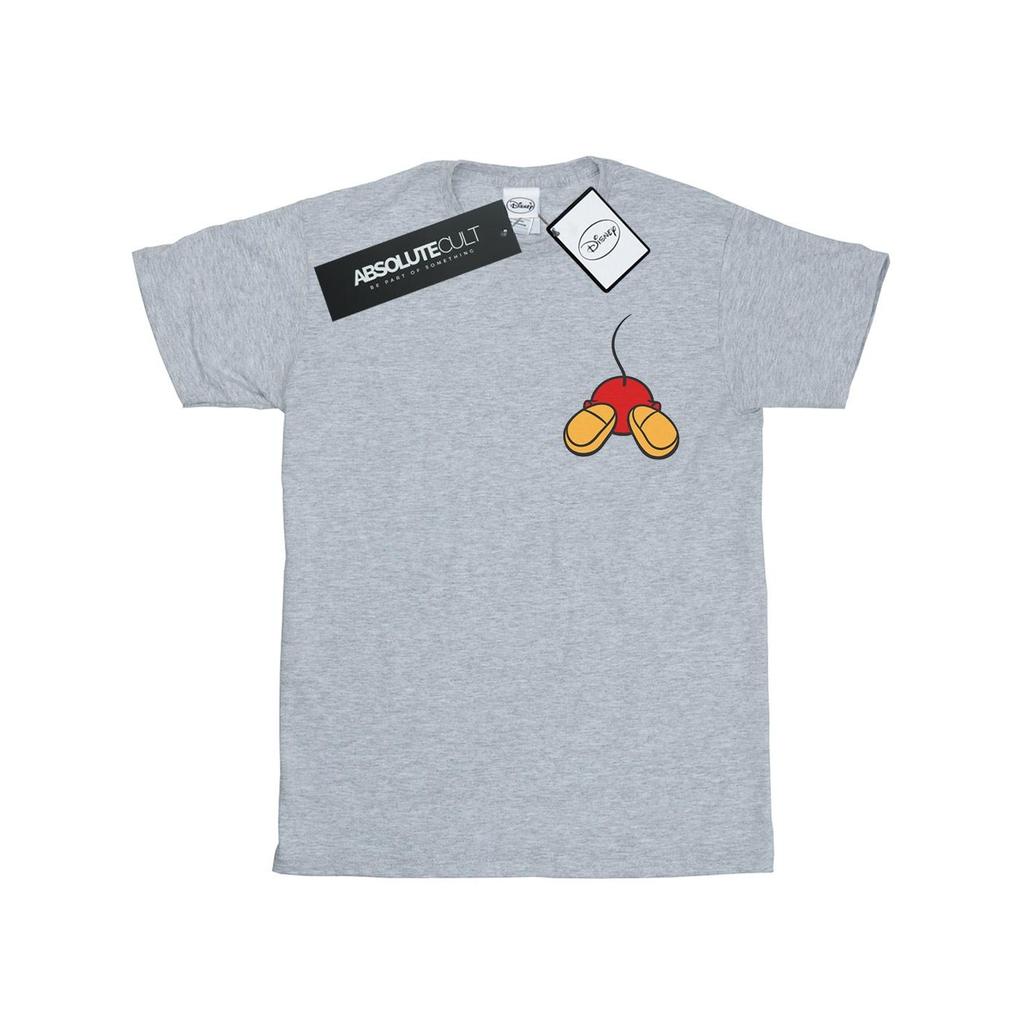 Disney Womens/Ladies Mickey Mouse Backside Breast Print Cotton Boyfriend T-Shirt