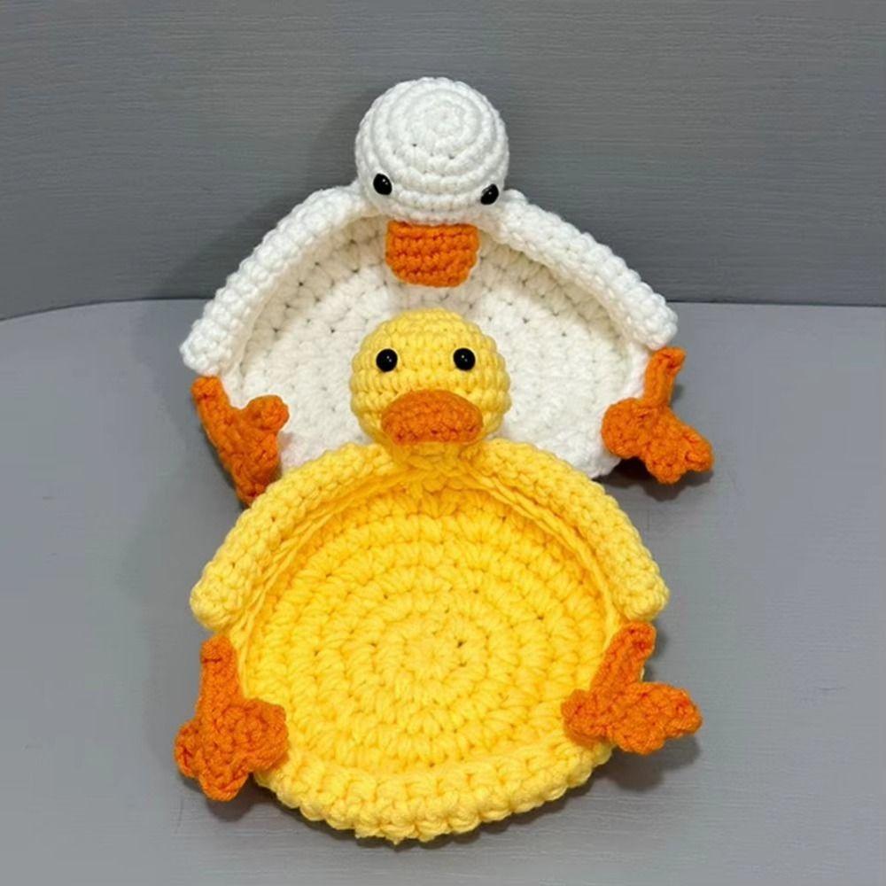 Heat-resistant Duck Crochet Coasters Table Protection Turtle Shaped Drinks Placemat Tabletop
