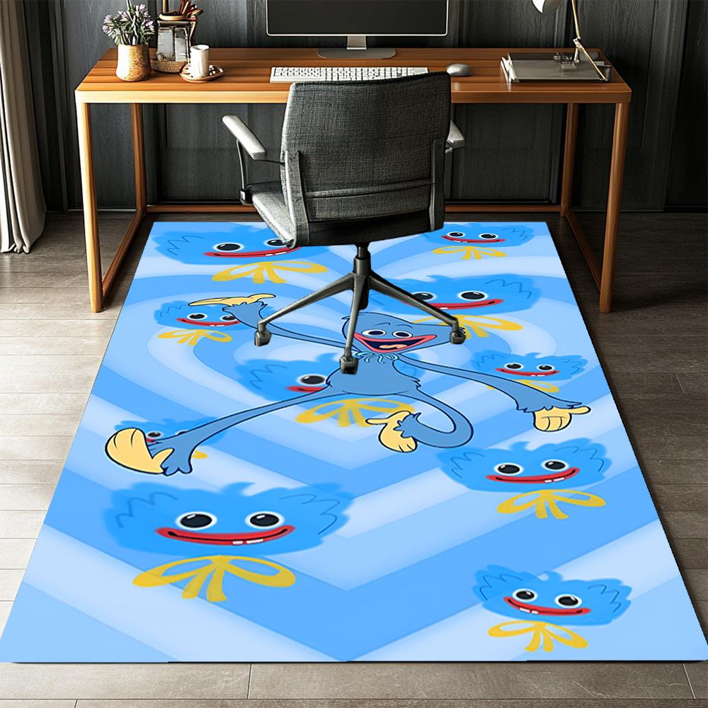 Huggy Wuggy Printed Carpet Rug for Office Chair Living Room Bedroom Kitchen Room Decor Gifts
