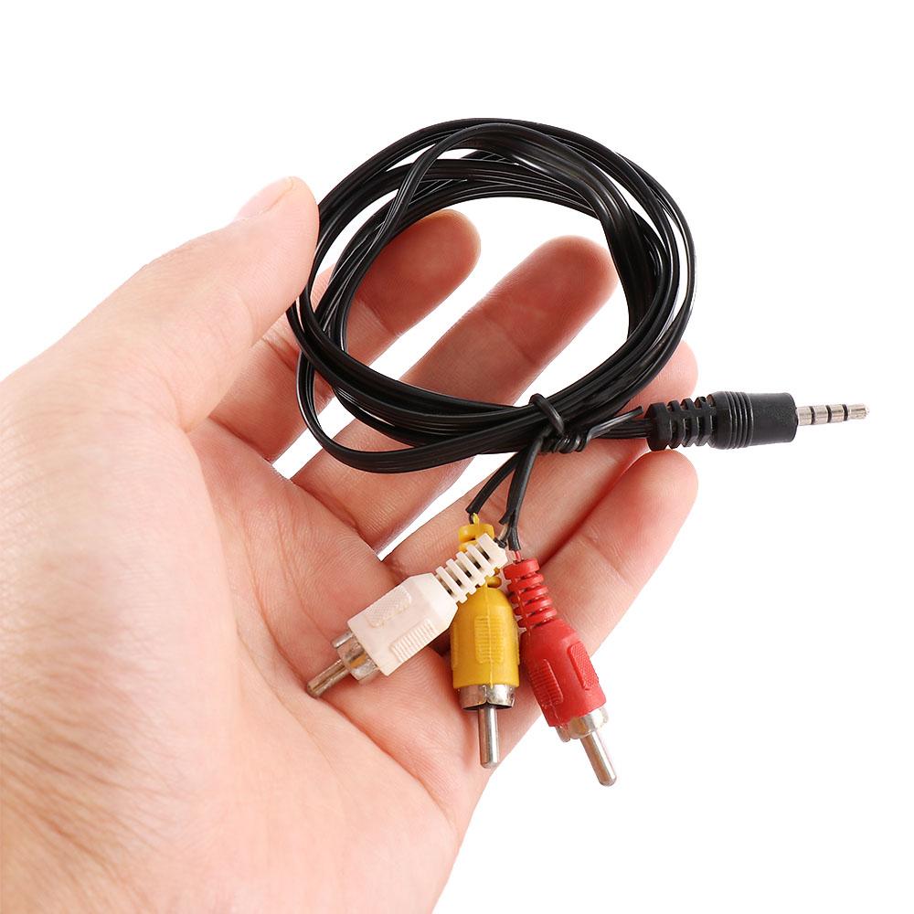 RCA Папа Прочный 3 RCA Конвертер 3.5мм Разъем к RCA Кабелю Видео Кабели AV Аудио Кабель Провод