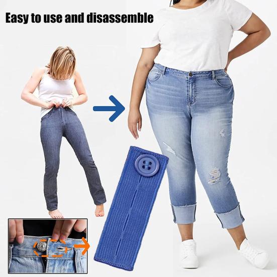 Unisex Elastic Waist Extension Buckle Band for Adjustable Comfort