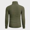 Men's Pullover Mock Neck Long-Sleeve Top - Comfortable Daily Solid/Stripe Basic Base Layer