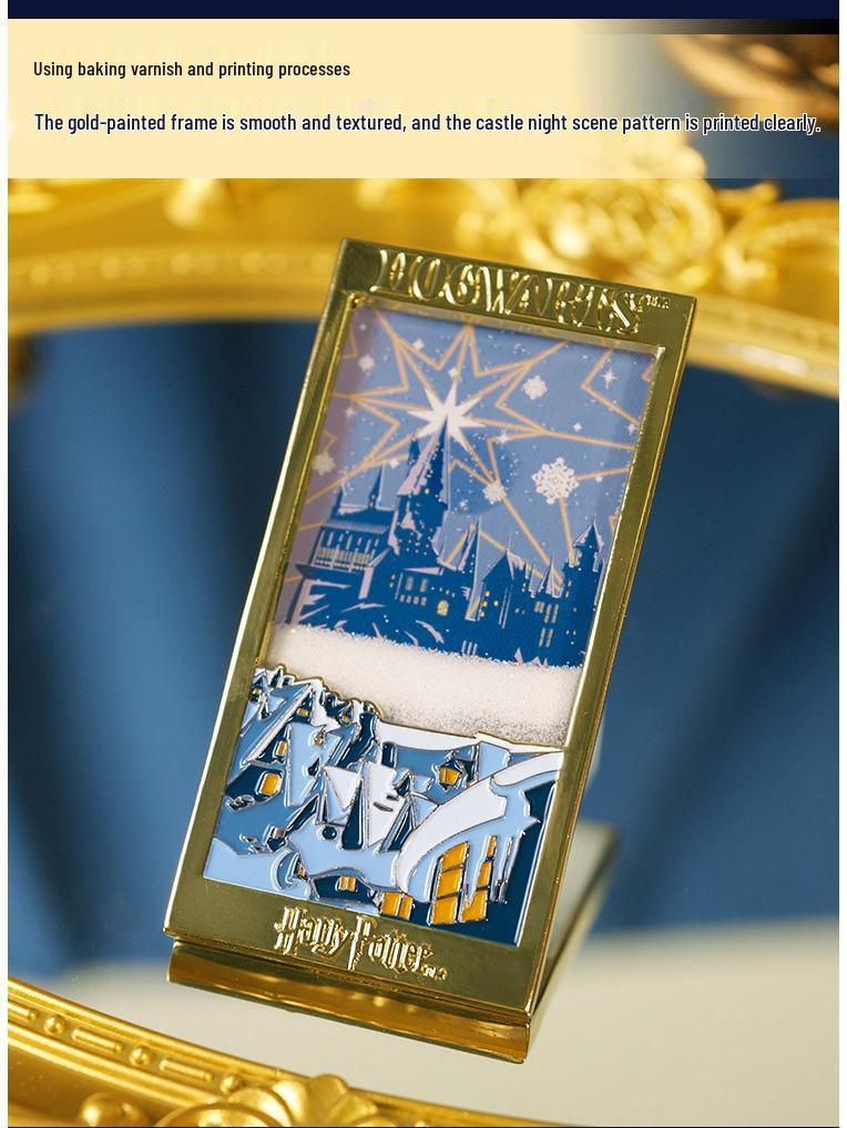 Harry Potter Castle 3D Luminous Quicksand Fridge Magnet - Creative Retro Gift